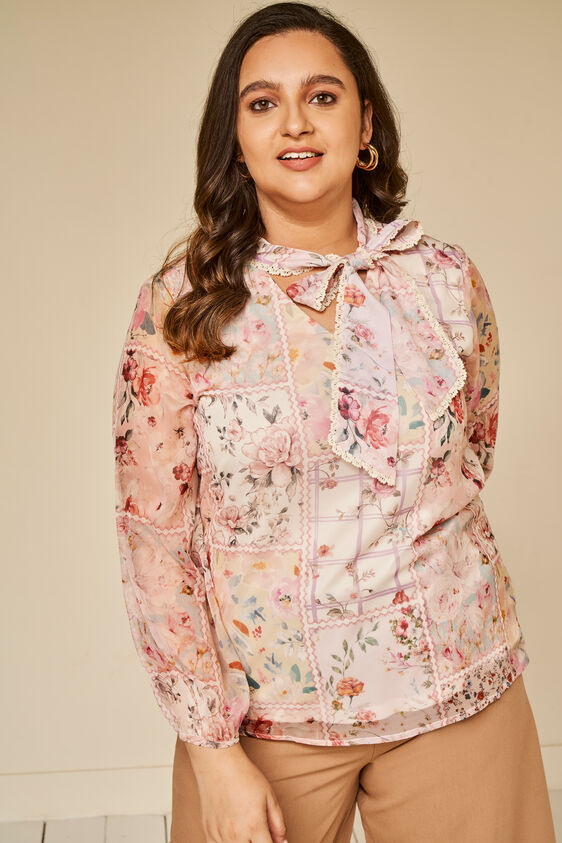 Multi Floral Straight Top, Multi Color, image 7
